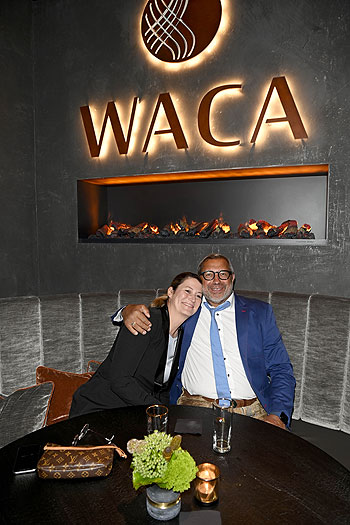 Jimmy Hartwig und Stefanie Almer @  VIP Opening des WACA Restaurant in der Motorworld in M&#x221A;ºnchen am 15.07.2021 Agency People Image (c) Michael Tinnefeld 